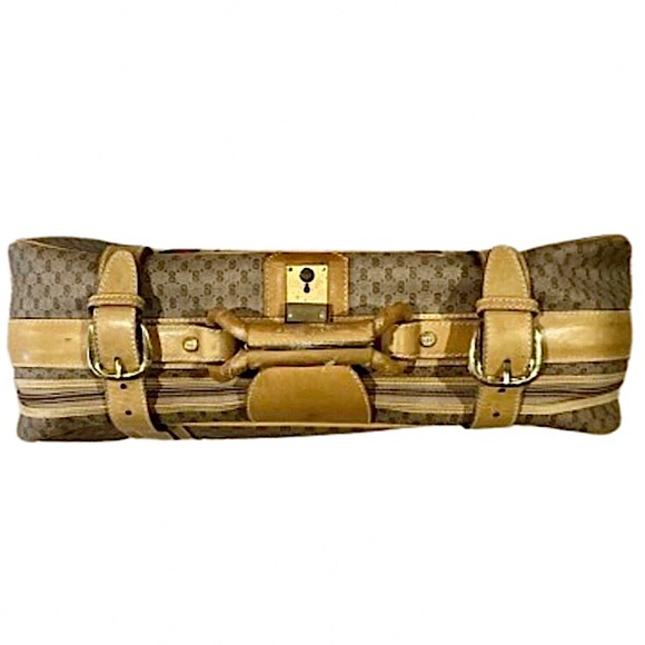 Vintage GUCCI GG MicroGuccissima Sherryline Suitcase w/ Lock & Key - Picture 6 of 15